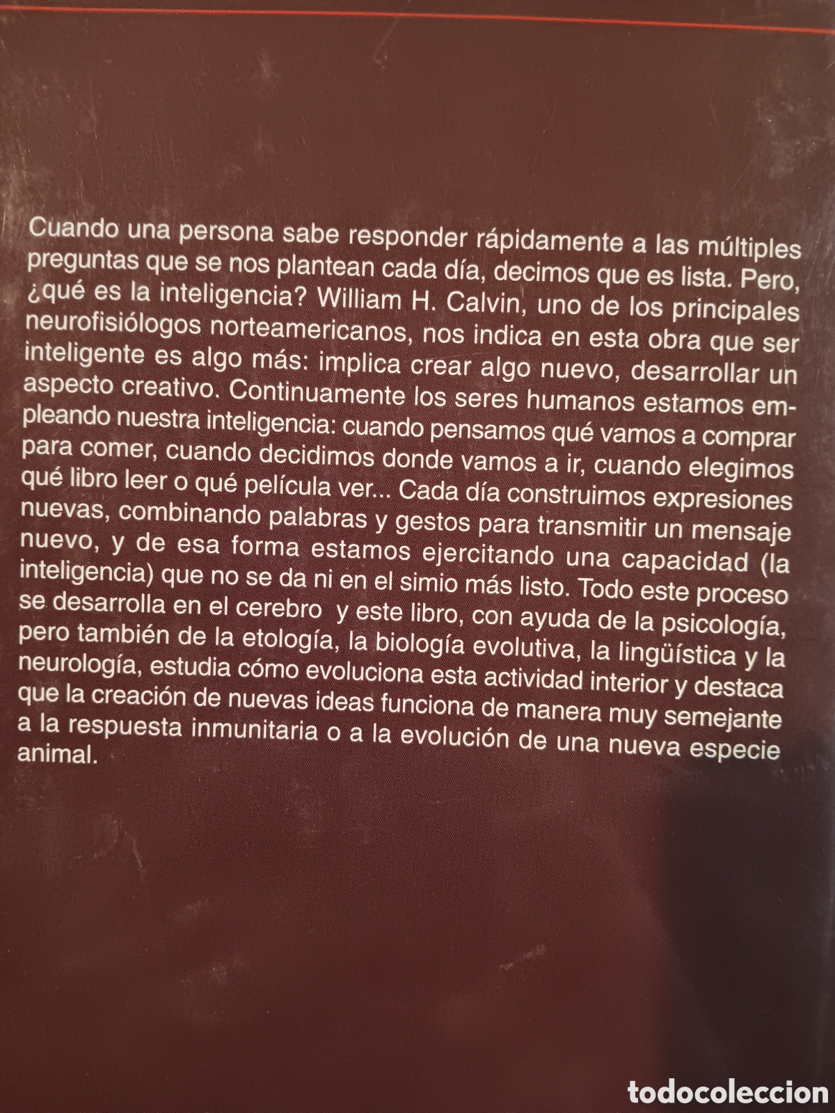 Libros de segunda mano: William H. Calvin. C&oacute;mo piensan los cerebros - Foto 2