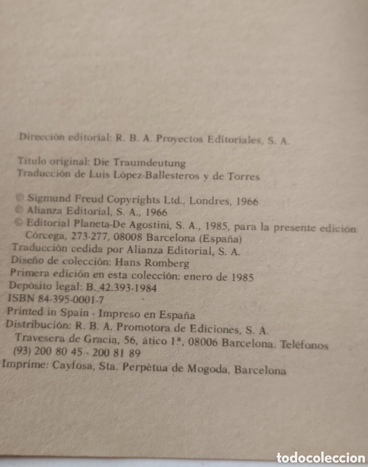 Libros de segunda mano: LA INTERPRETACI&Oacute;N DE LOS SUE&Ntilde;OS - Foto 2