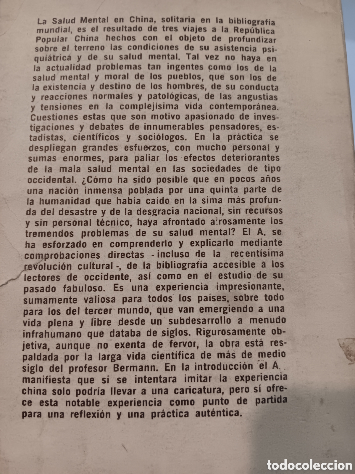 Libros de segunda mano: G. Berman. La salud mental en China - Foto 2