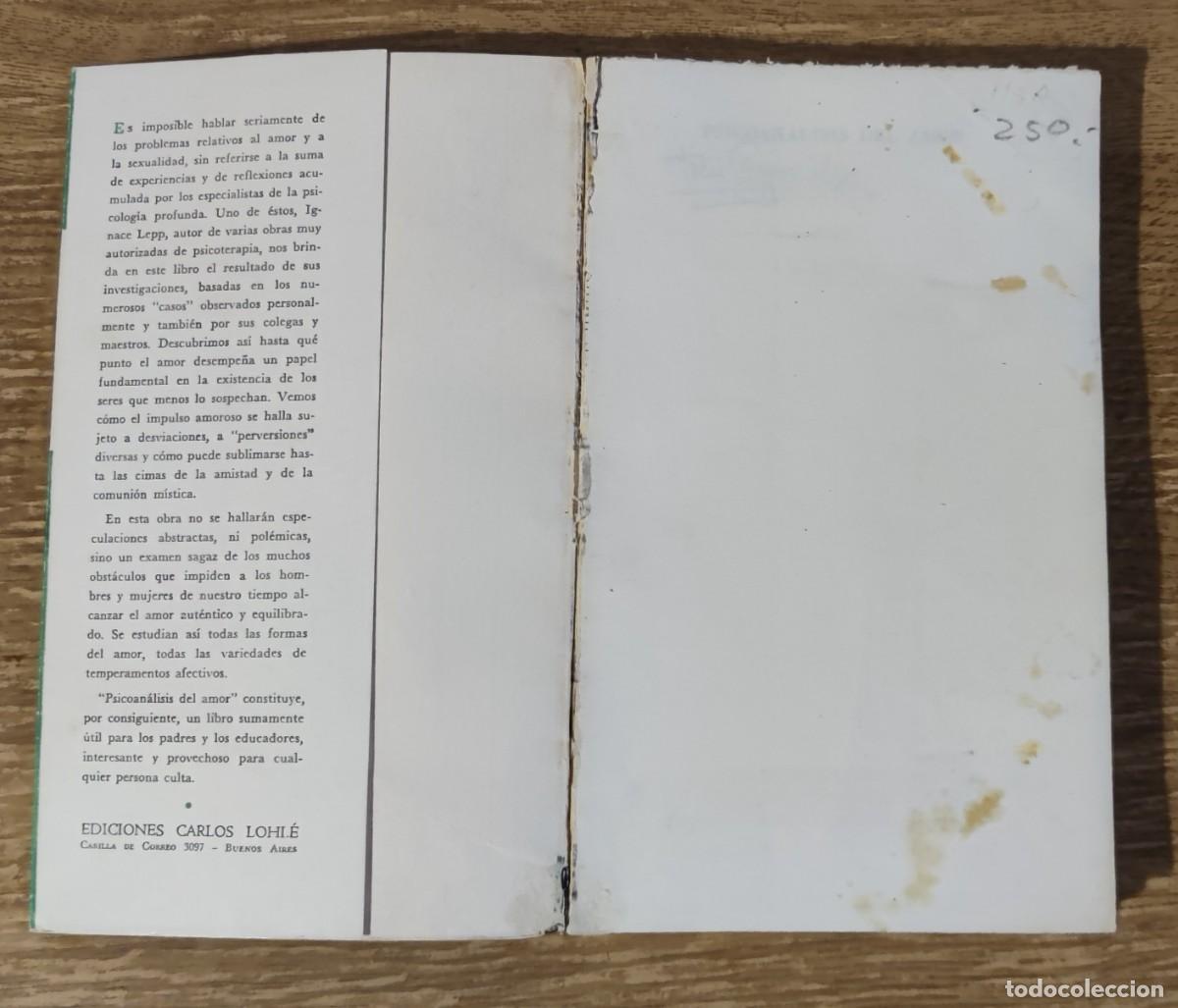 Libros de segunda mano: Libro - Psicoan&aacute;lisis del Amor (1960) Ignace Lepp - Foto 2