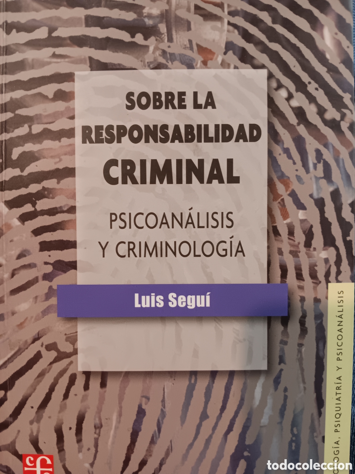 Libros de segunda mano: Luis Segu&iacute;. Sobre la responsabilidad criminal. - Foto 1