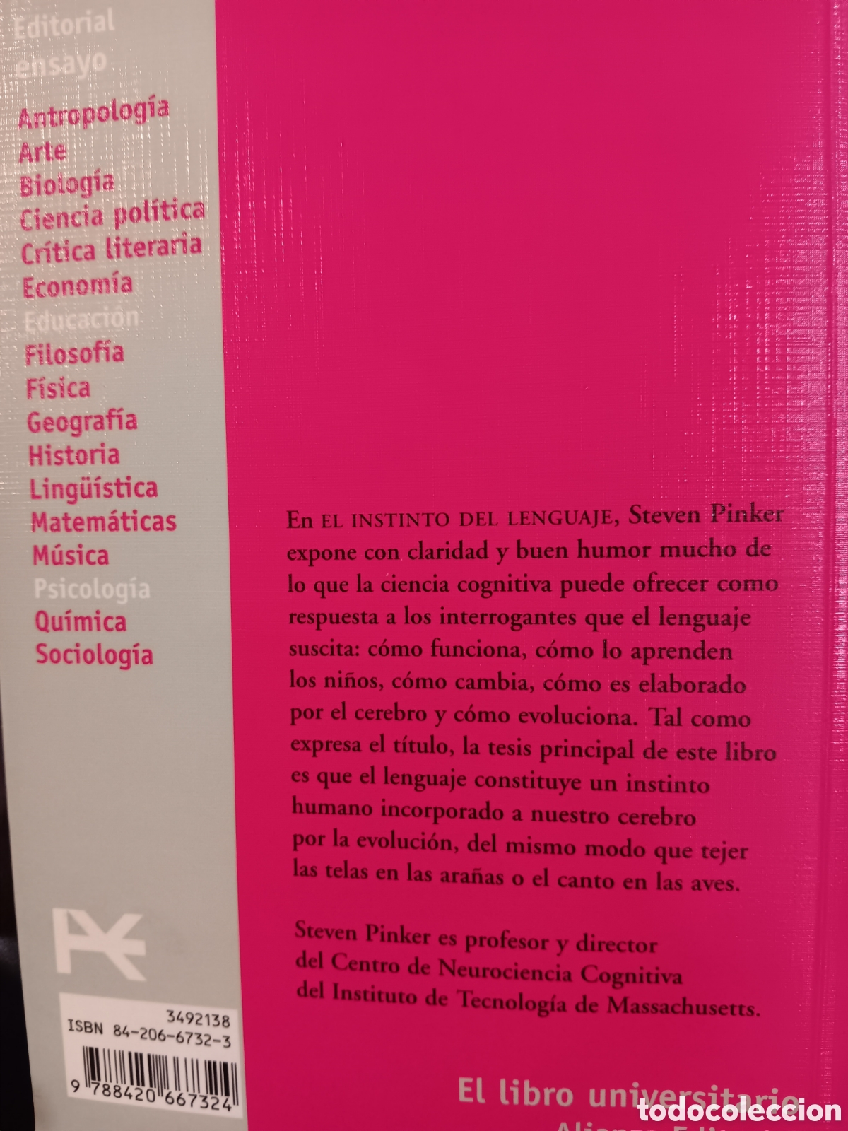 Libros de segunda mano: Steven Pinker. El instinto del lenguaje - Foto 2