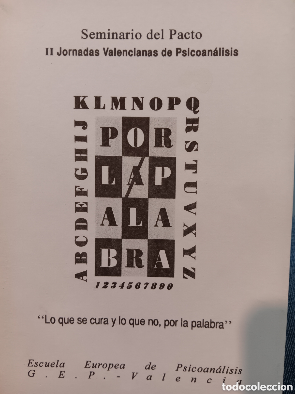 Libros de segunda mano: Seminario del Pacto. II Jornadas Valencianas de Psicoan&aacute;lisis
