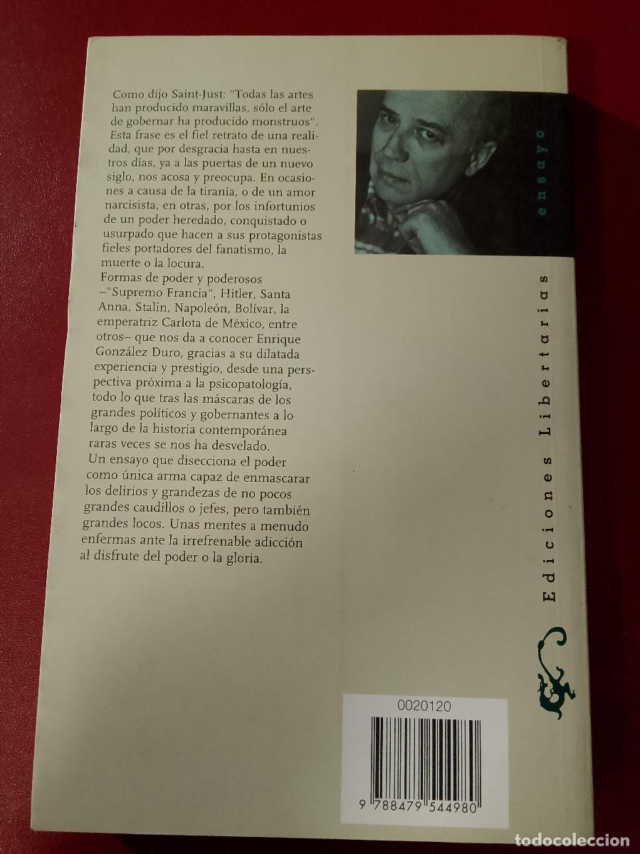 Libros de segunda mano: Enrique Gonz&aacute;lez Duro: La m&aacute;scara de los poderosos - Foto 2