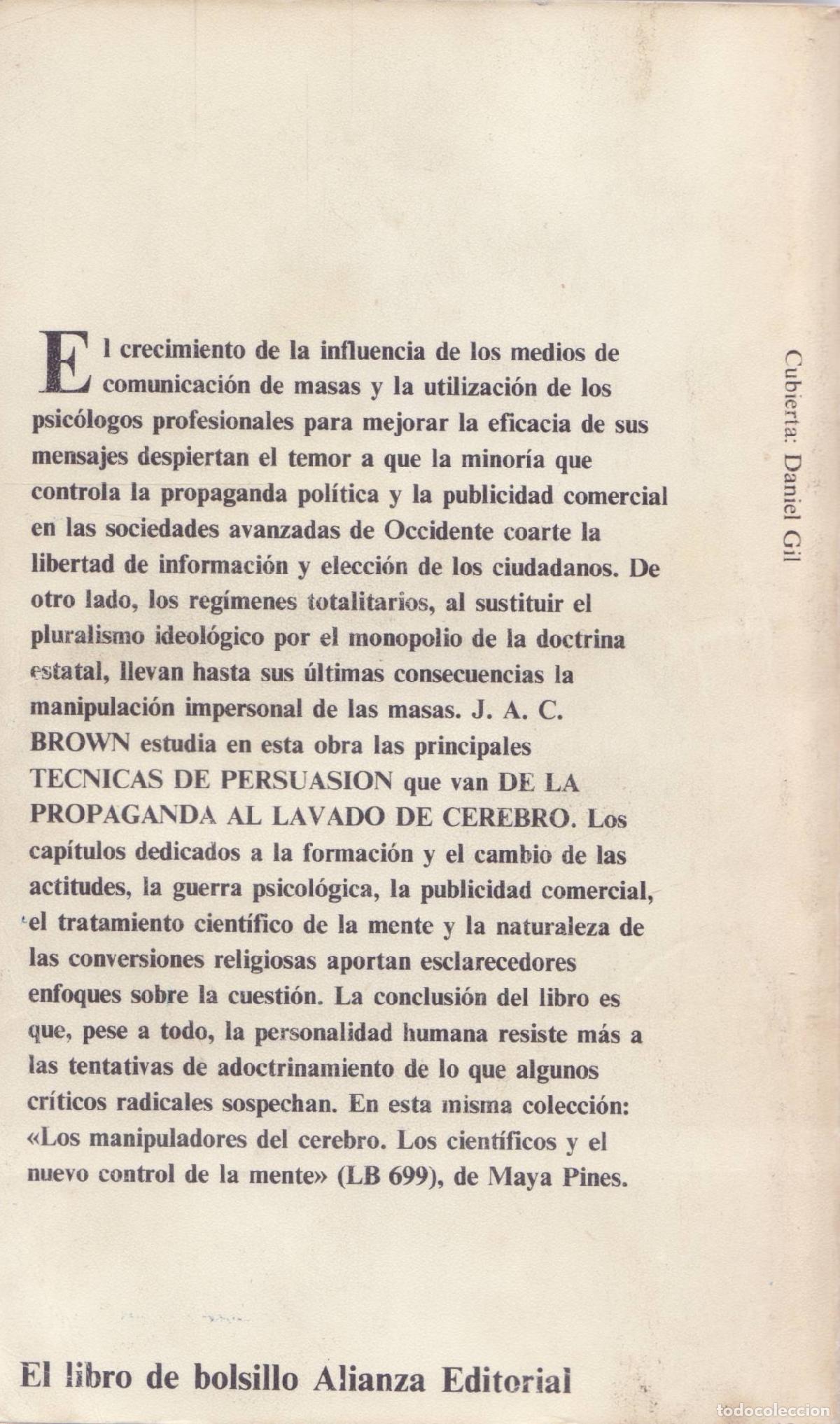 Libros de segunda mano: Tecnicas de persuasion - Brown, J. A. C. - Foto 3