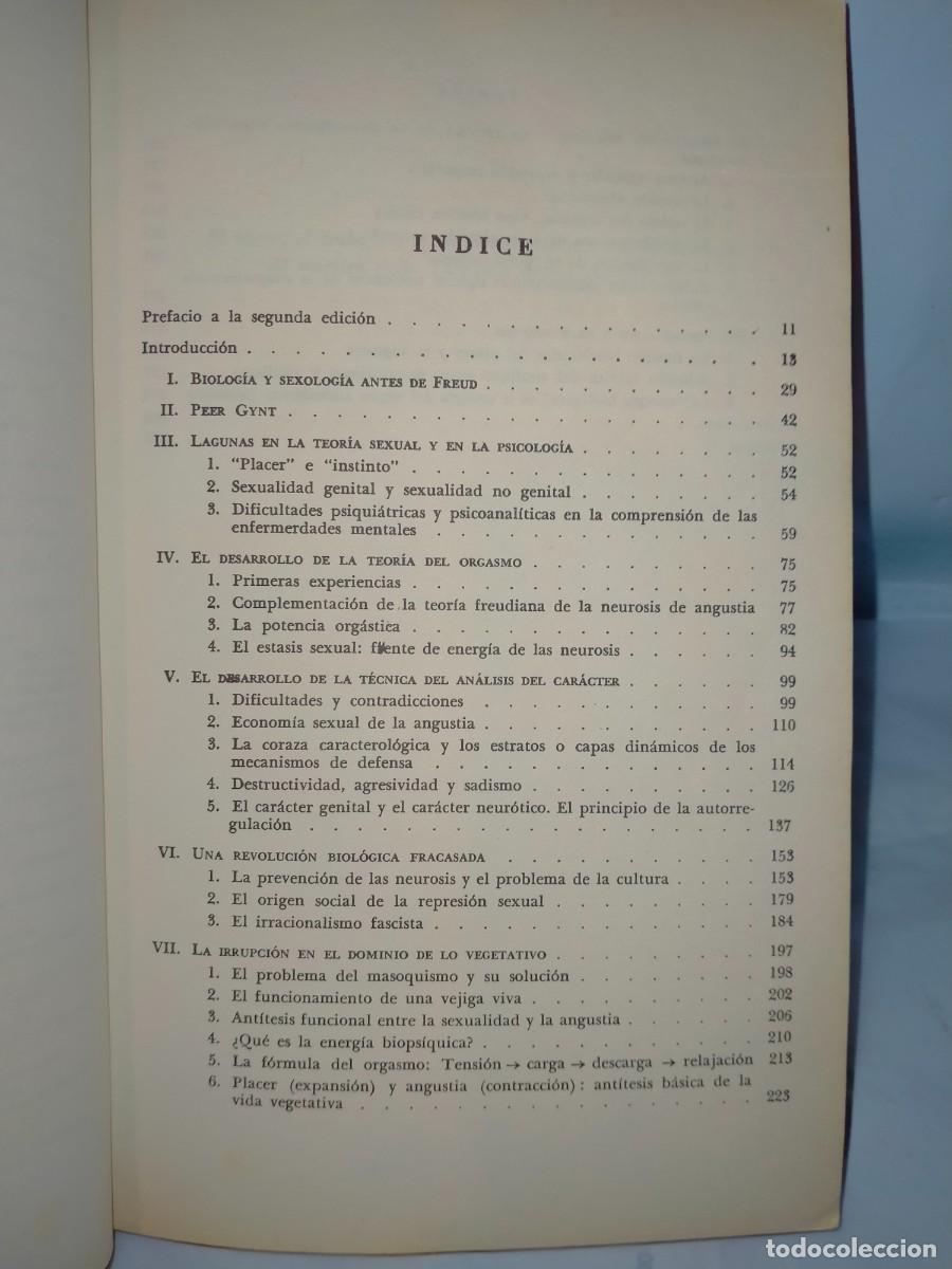 Libros de segunda mano: WILHELM REICH. LA FUNCI&Oacute;N DEL ORGASMO .PAID&Oacute;S - Foto 2
