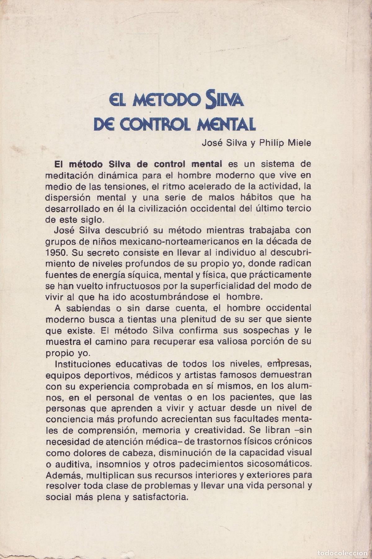 Libros de segunda mano: El metodo Silva de control mental - Silva, Jose - Foto 2