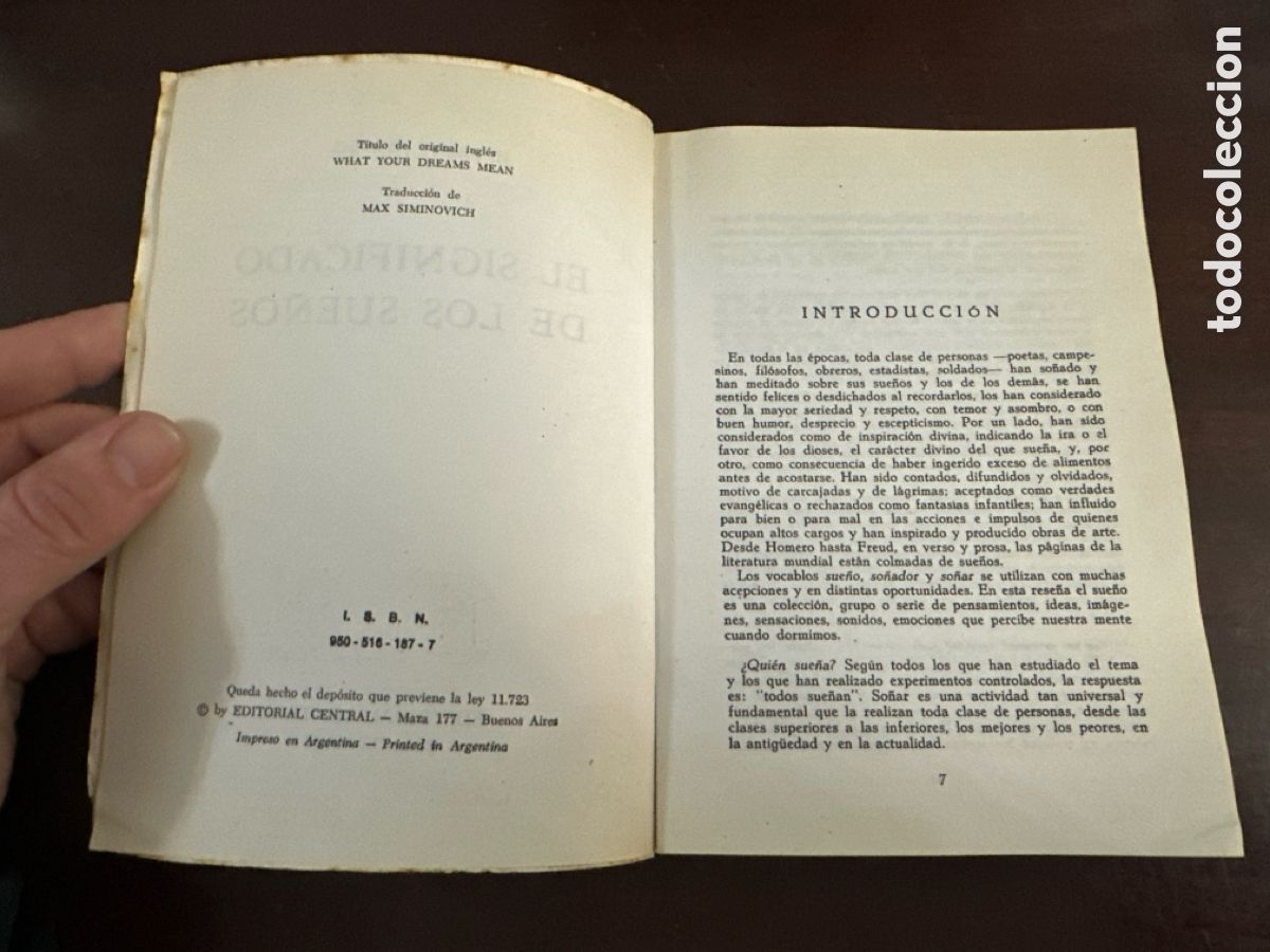 Libros de segunda mano: EL SIGNIFICADO DE LOS SUE&Ntilde;OS / HERBERT HESPRO. - Foto 3