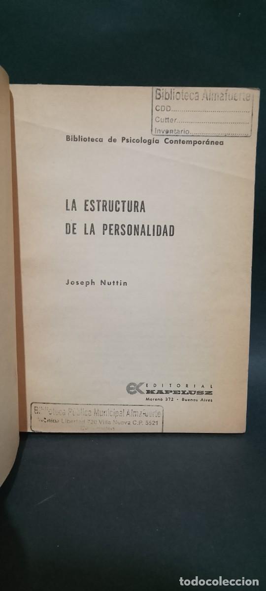 Libros de segunda mano: JOSEPH NUTTIN - LA ESTRUCTURA DE LA PERSONALIDAD - 1975 - Foto 3