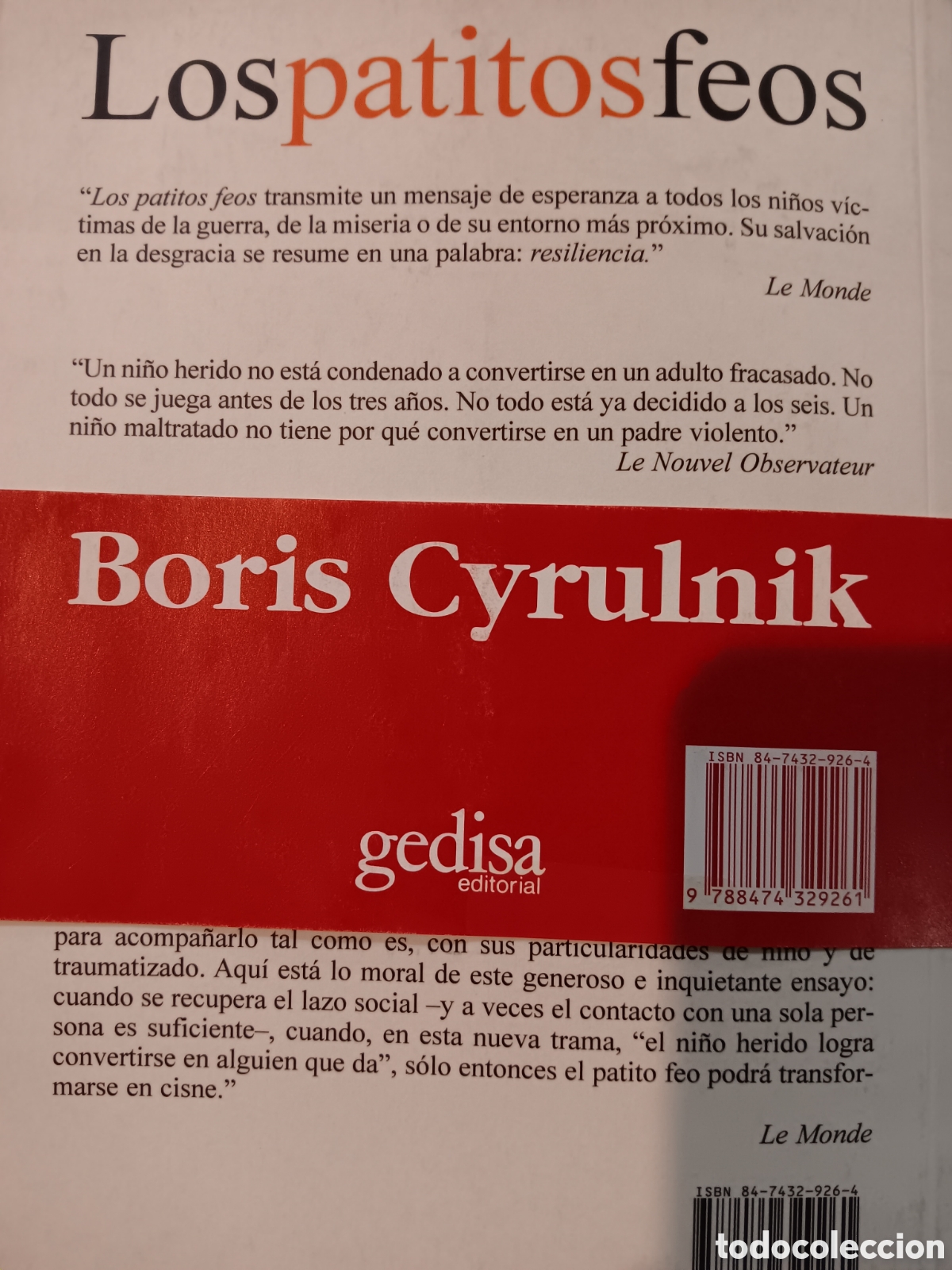 Libros de segunda mano: Boris Cyrulnik. Los patitos feos - Foto 2