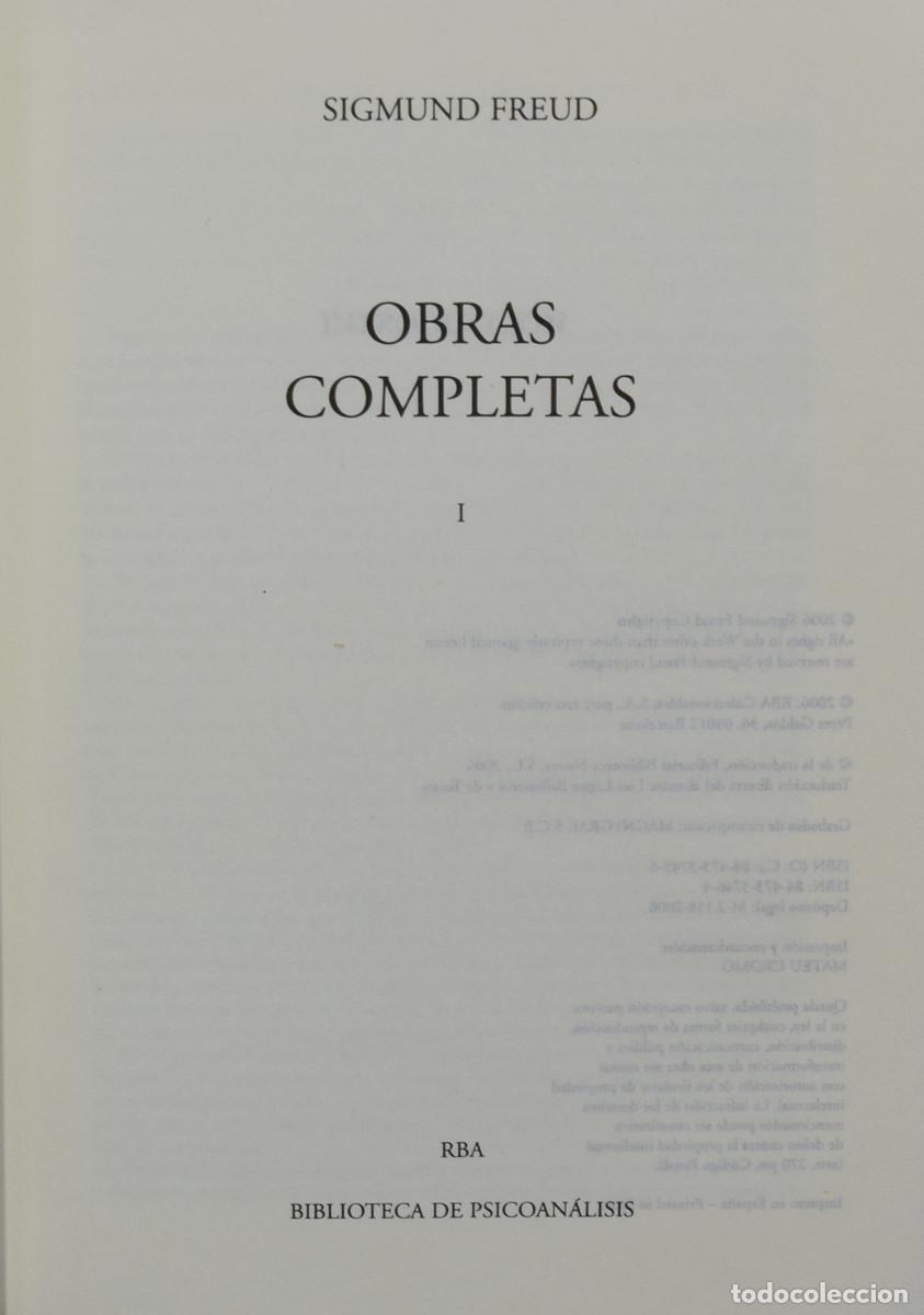Libros de segunda mano: OBRAS COMPLETAS (X tomos - completa) - Sigmund FREUD - Foto 3