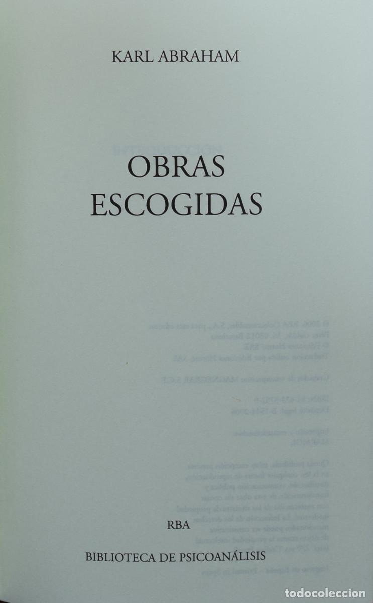 Libros de segunda mano: OBRAS ESCOGIDAS - Karl ABRAHAM - Foto 2