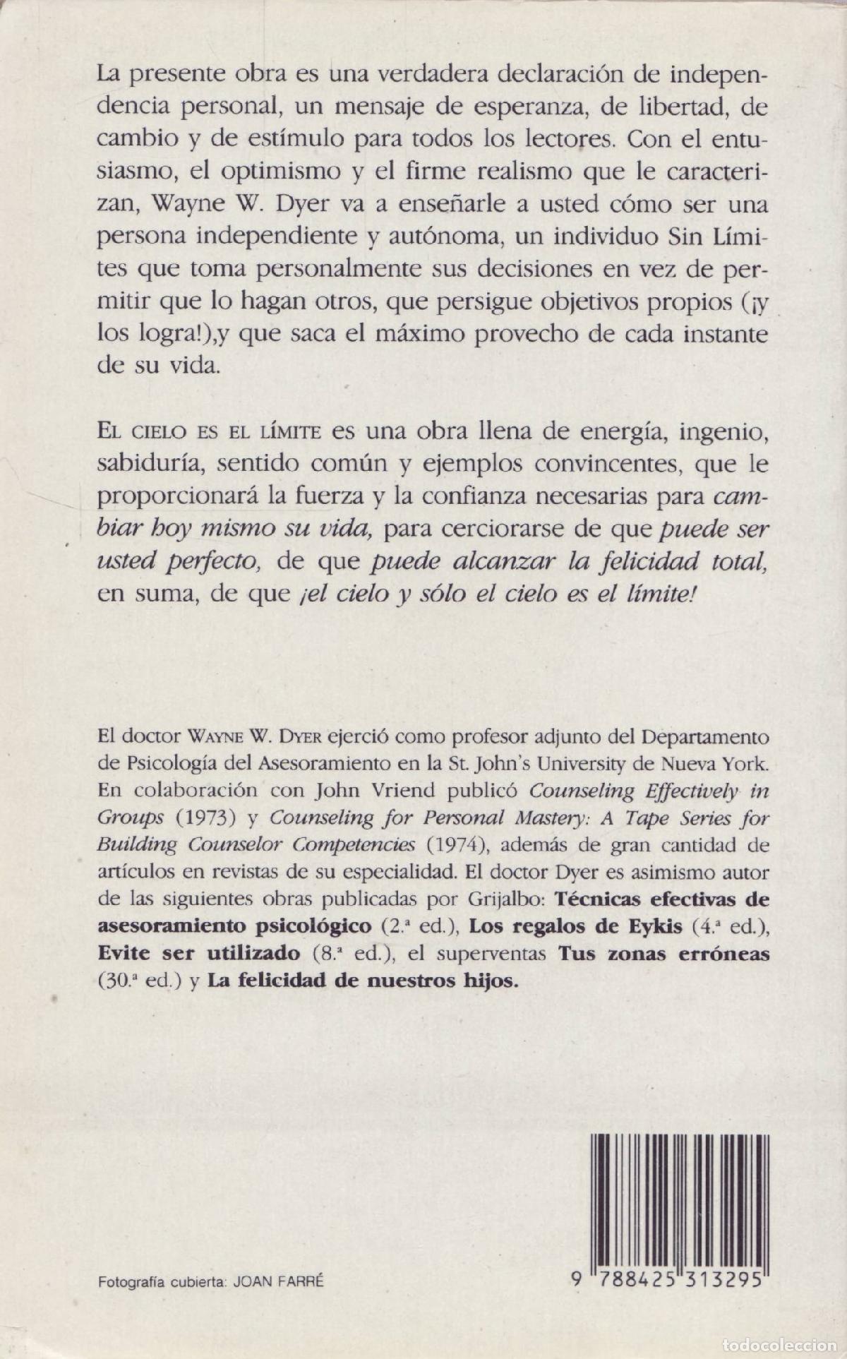 Libros de segunda mano: El cielo es el limite - W. Dyer, Wayne - Foto 2