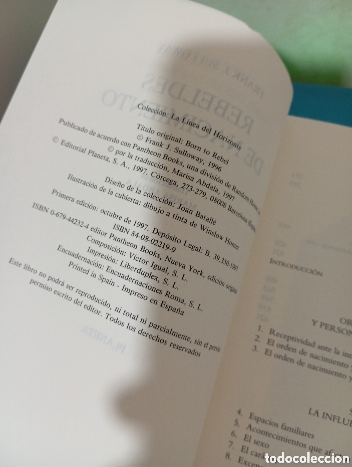Libros de segunda mano: Rebeldes de nacimiento. Frank J. Sulloway - Foto 3