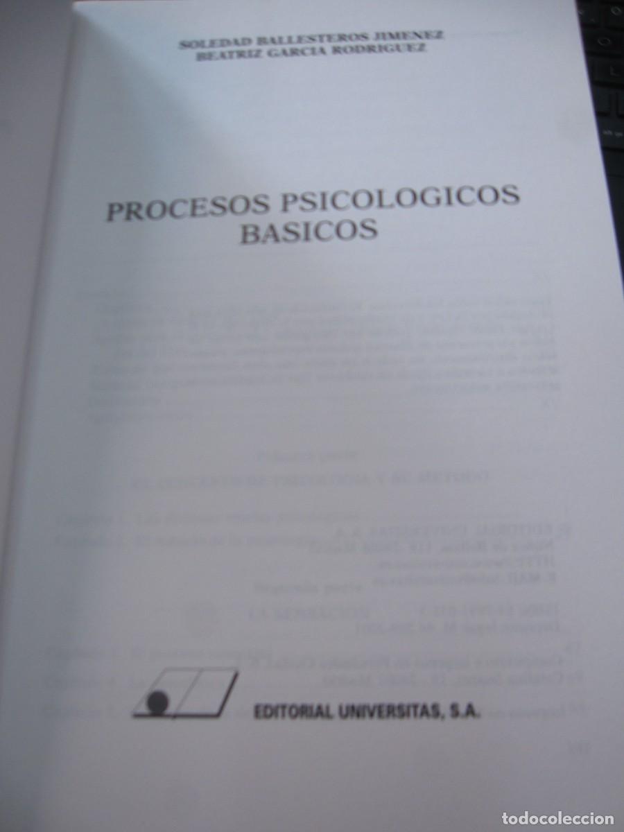 Libros de segunda mano: PROCESOS PSICOLOGICOS BASICOS VV. AA EDIT UNIVERSITAS ANO 2001 - Foto 2