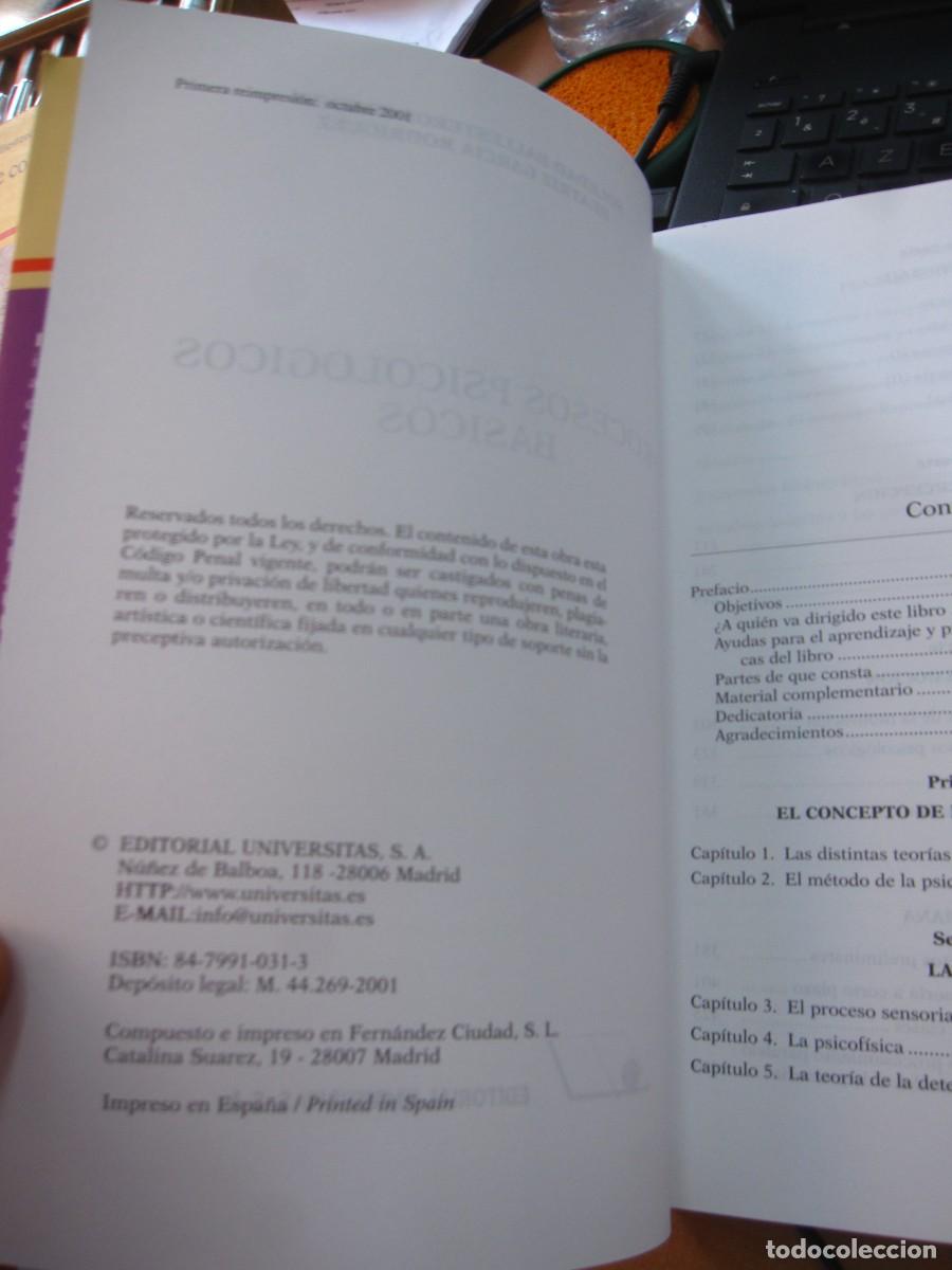 Libros de segunda mano: PROCESOS PSICOLOGICOS BASICOS VV. AA EDIT UNIVERSITAS ANO 2001 - Foto 3