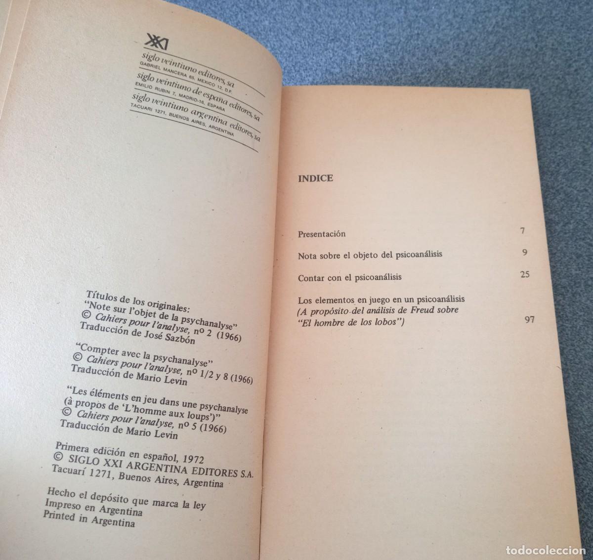 Libros de segunda mano: El Objeto Del Psicoan&aacute;lisis Serge Leclaire - Foto 4