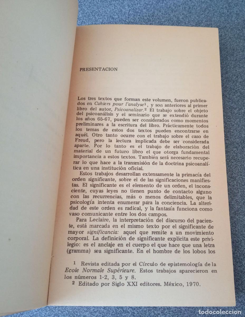 Libros de segunda mano: El Objeto Del Psicoan&aacute;lisis Serge Leclaire - Foto 5