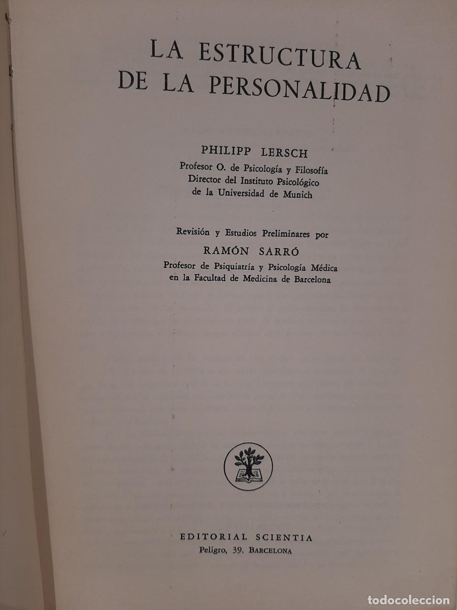 Libros de segunda mano: Philipp Lersch. La estructura de la personalidad - Foto 2