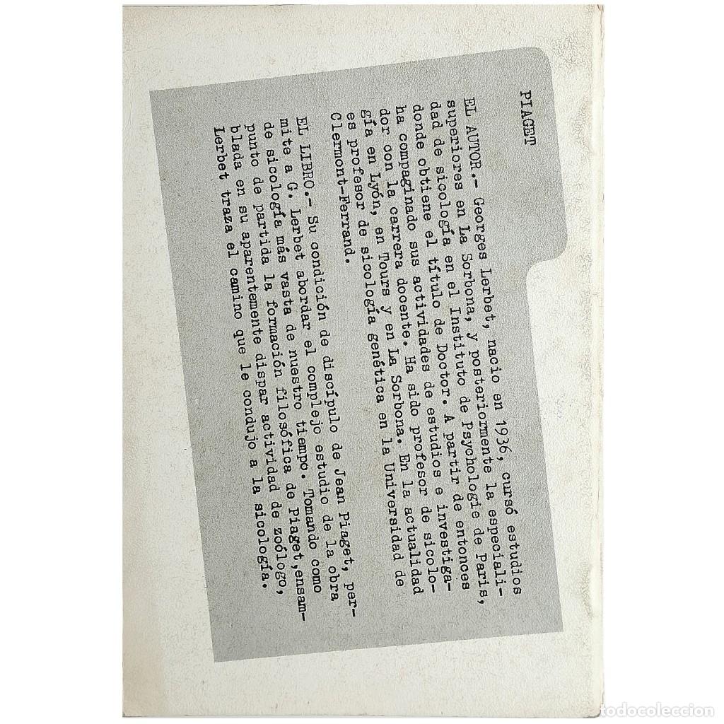 Libros de segunda mano: QU&Eacute; HA DICHO VERDADERAMENTE PIAGET. Lerbert, Georges - Foto 2