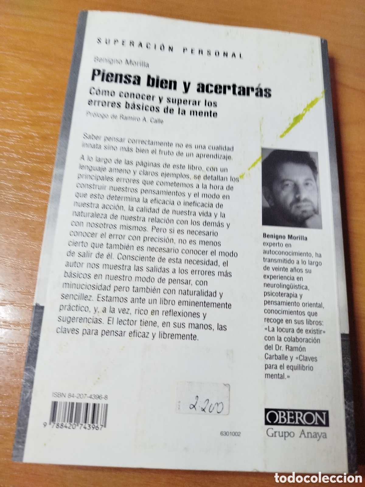 Libros de segunda mano: Piensa bien y acertar&aacute;s. Benigno Morilla. Como conocer y superar los errores b&aacute;sicos de la mente - Foto 2