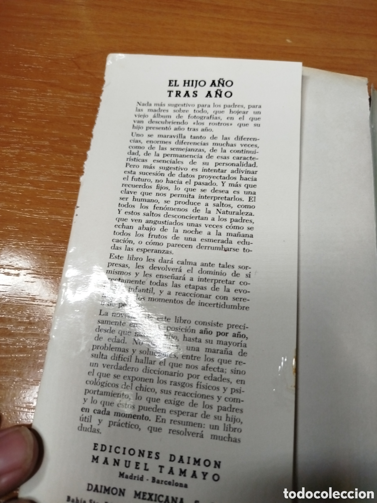 Libros de segunda mano: El hijo a&ntilde;o tras a&ntilde;o. Daimon. - Foto 3