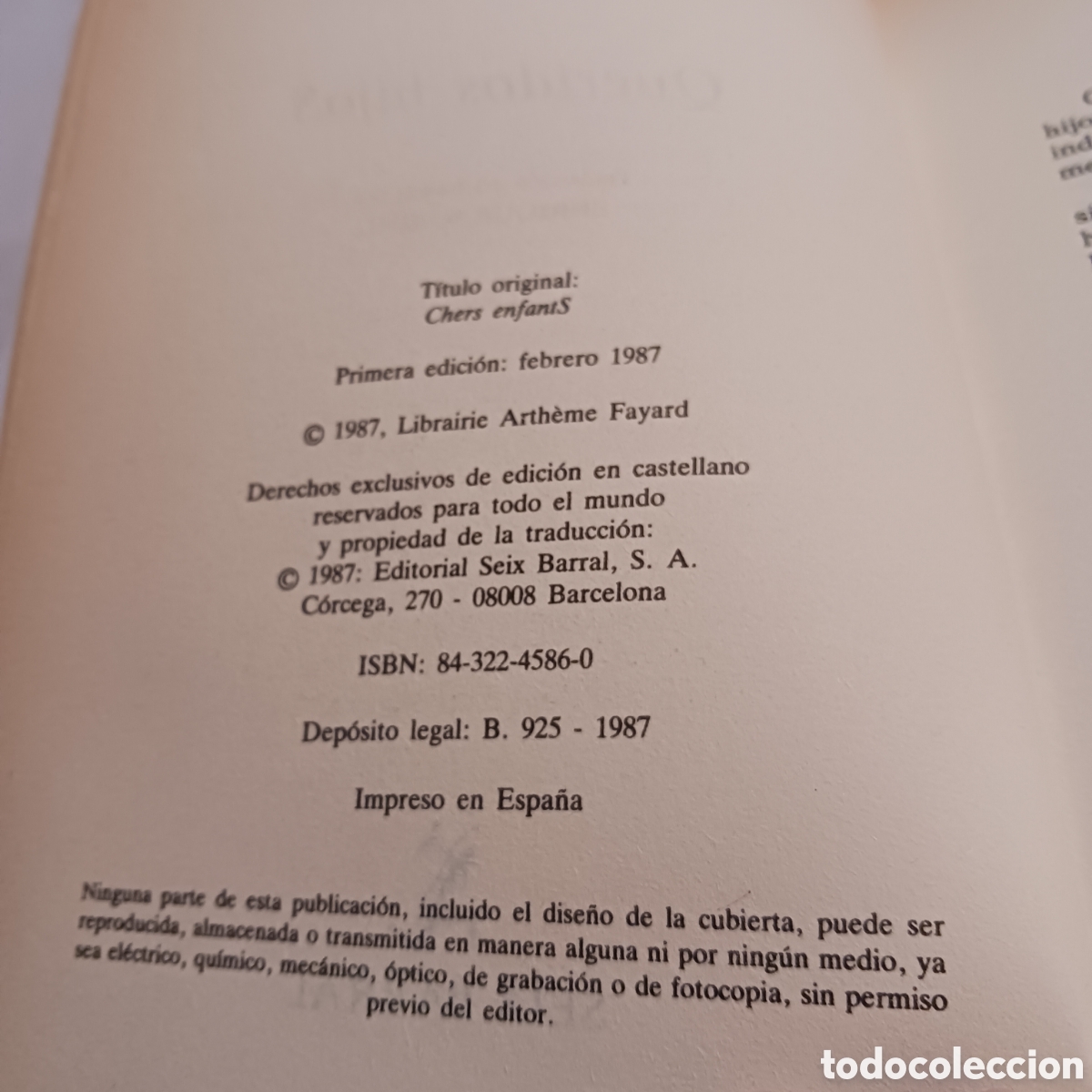 Libros de segunda mano: Queridos Hijos de Christiane Collange - Foto 5
