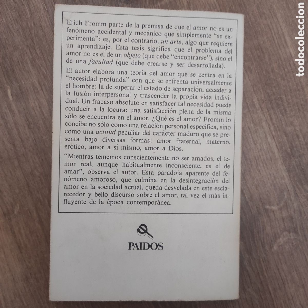 Libros de segunda mano: El Arte de Amar - Erich Fromm - Foto 2