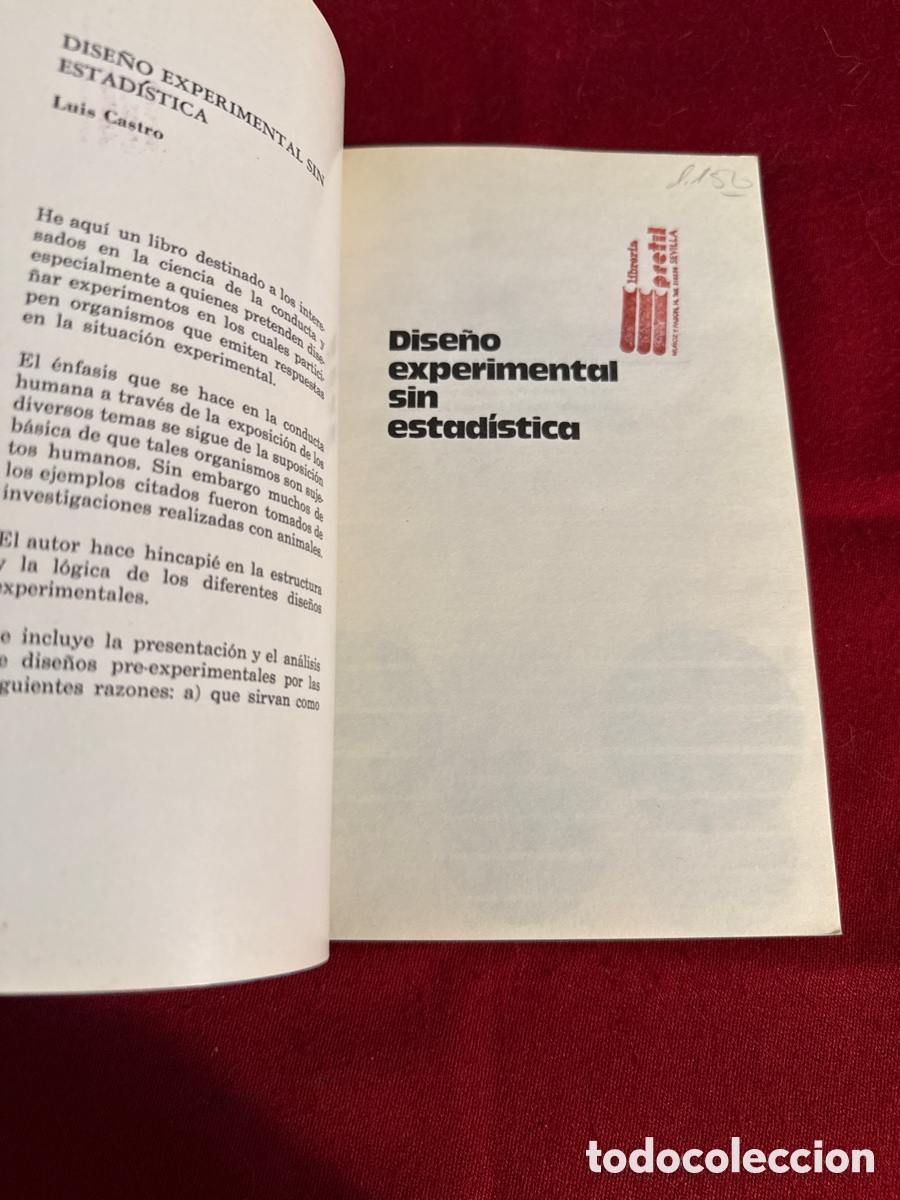 Libros de segunda mano: Dise&ntilde;o experimental sin estad&iacute;stica. Luis Castro. - Foto 4