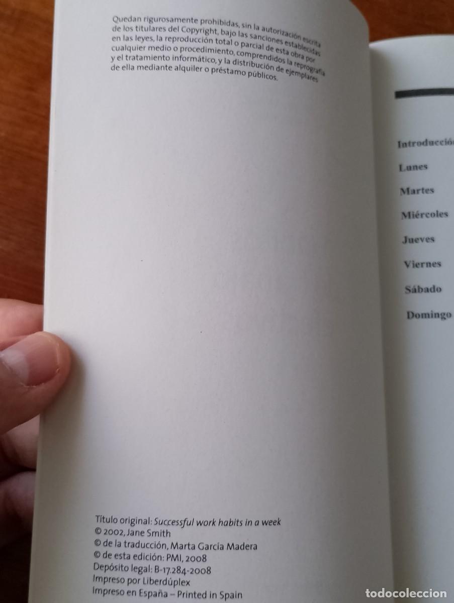 Libros de segunda mano: HABITOS DE TRABAJO EFECTIVOS. JANE SMITH. - Foto 6
