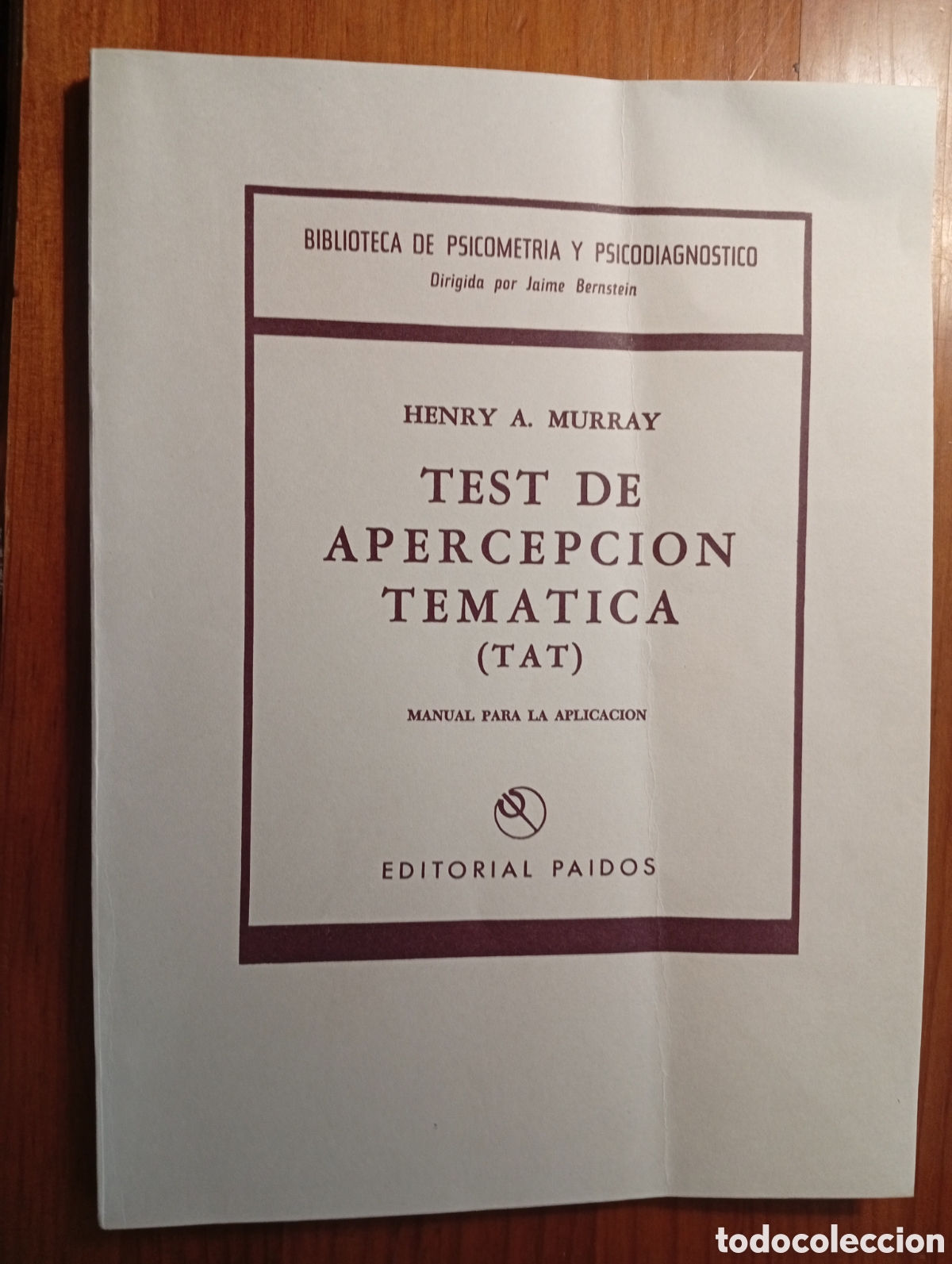 Libros de segunda mano: TEST DE APERCEPCI&Oacute;N TEM&Aacute;TICA, HENRY A. MURRAY - Foto 1
