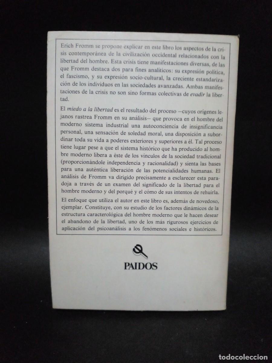 Libros de segunda mano: E. FROMM - EL MIEDO A LA LIBERTAD - 1980 - Foto 4