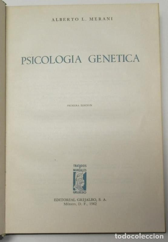 Mano Merani psicología genética - merani, alberto l. - Compra venta en todocoleccion
