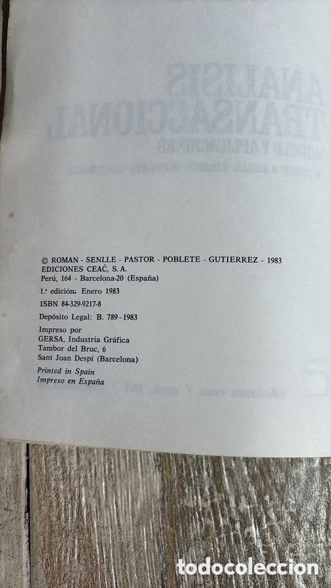 Libros de segunda mano: AN&Aacute;LISIS TRANSACCIONAL . - Foto 2