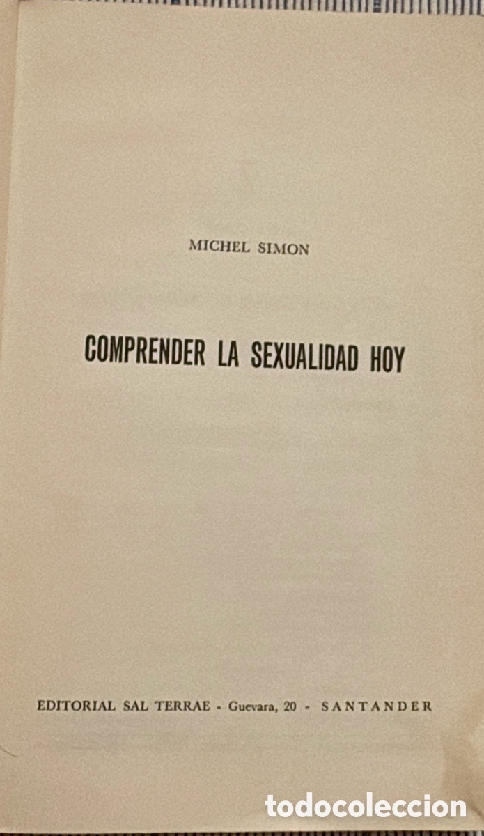 Libros de segunda mano: COMPRENDER LA SEXUALIDAD HOY. Michael Simon - Foto 3