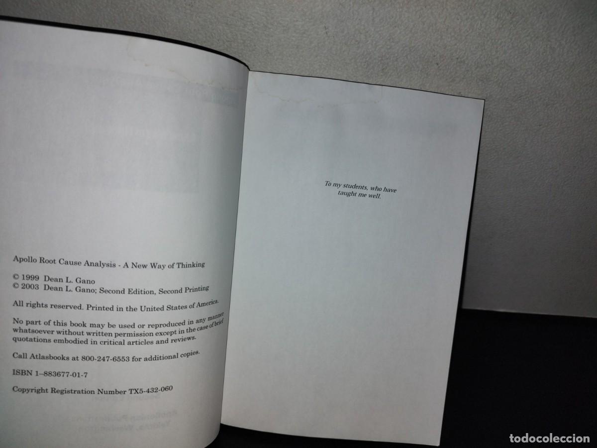 Libros de segunda mano: 154- APOLLO ROOT CAUSE ANALYSIS - DEAN L. GANO - Foto 7