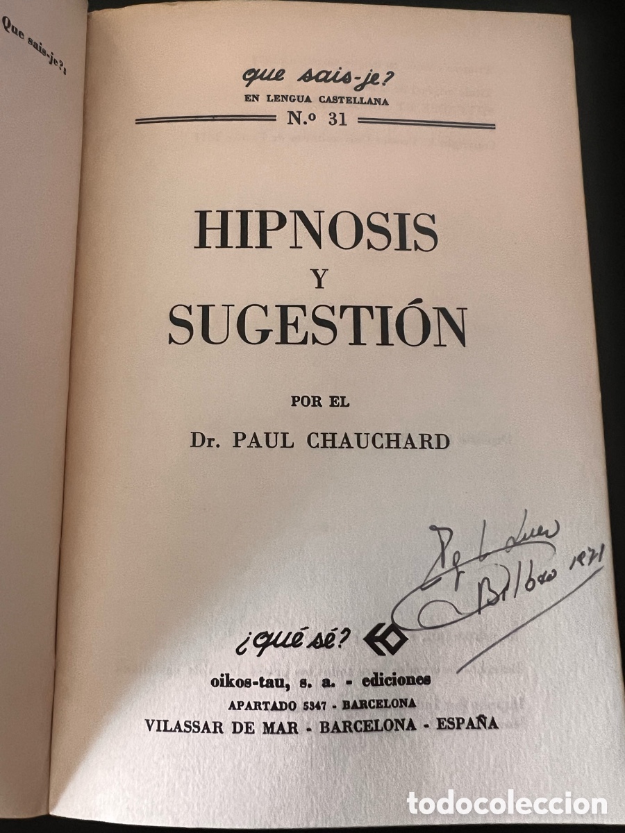 Libros de segunda mano: Hipnosis y Sugesti&oacute;n. Paul Chauchard. - Foto 4