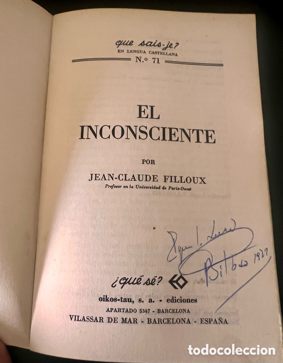 Libros de segunda mano: El inconsciente. Jean Claude Filloux - Foto 5