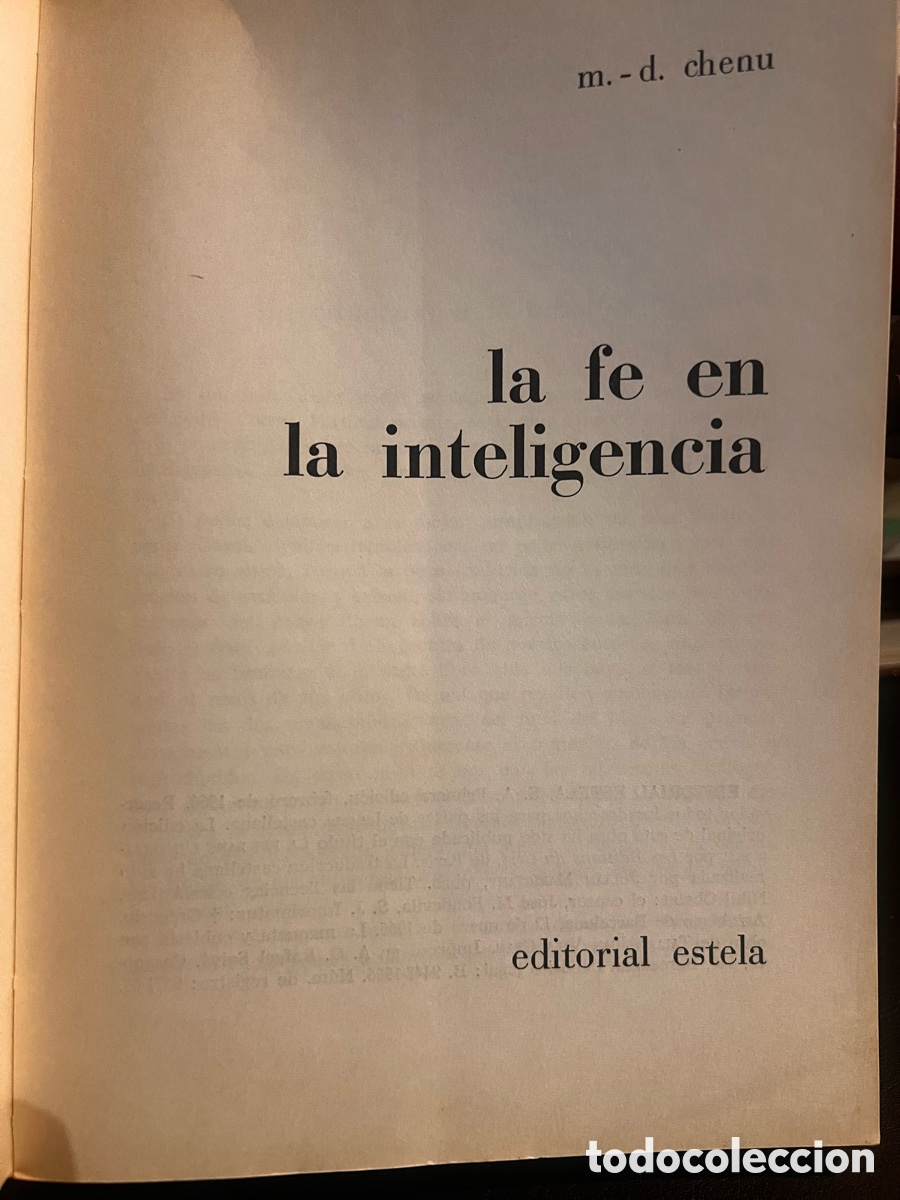 Libros de segunda mano: La fe en la inteligencia. M. D. Chenu - Foto 2