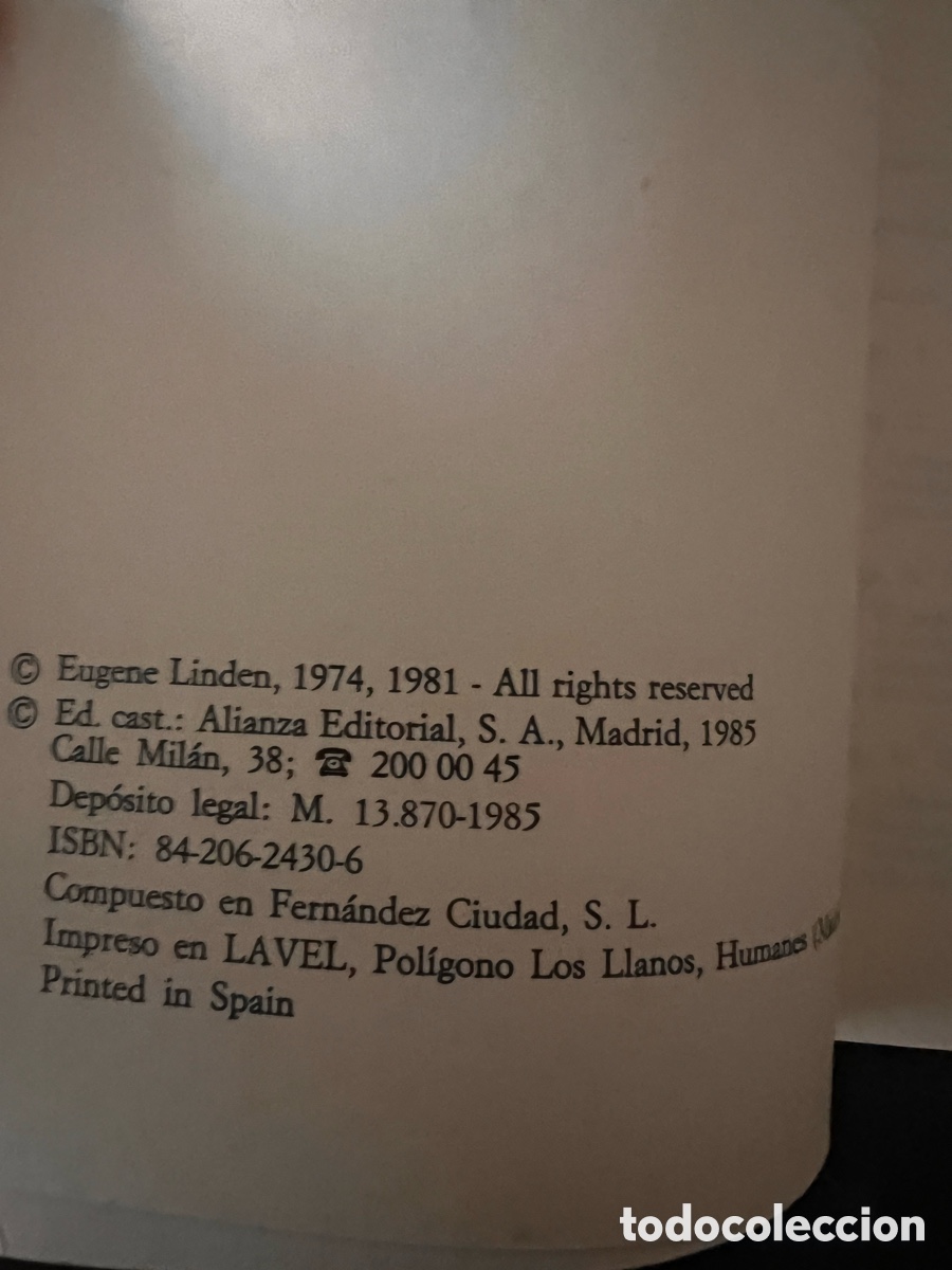 Libros de segunda mano: Monos, hombres y lenguaje. Eugene Linden. - Foto 4