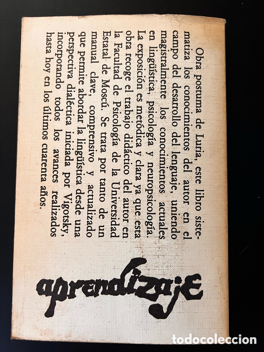 Libros de segunda mano: Conciencia y Lenguaje . A. R. Luria. - Foto 2