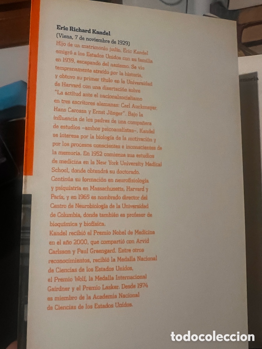 Libros de segunda mano: En busca de la memoria . Eric R. Kandel. - Foto 3
