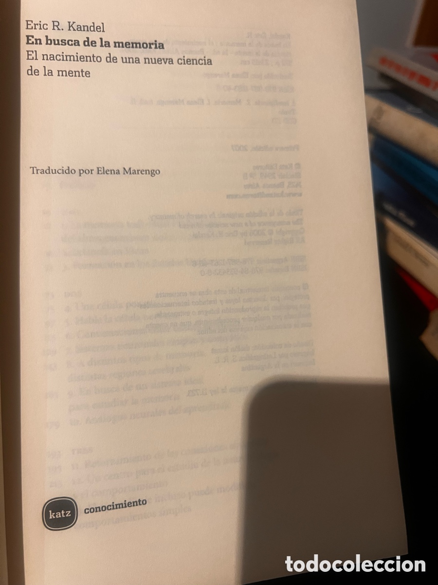 Libros de segunda mano: En busca de la memoria . Eric R. Kandel. - Foto 5