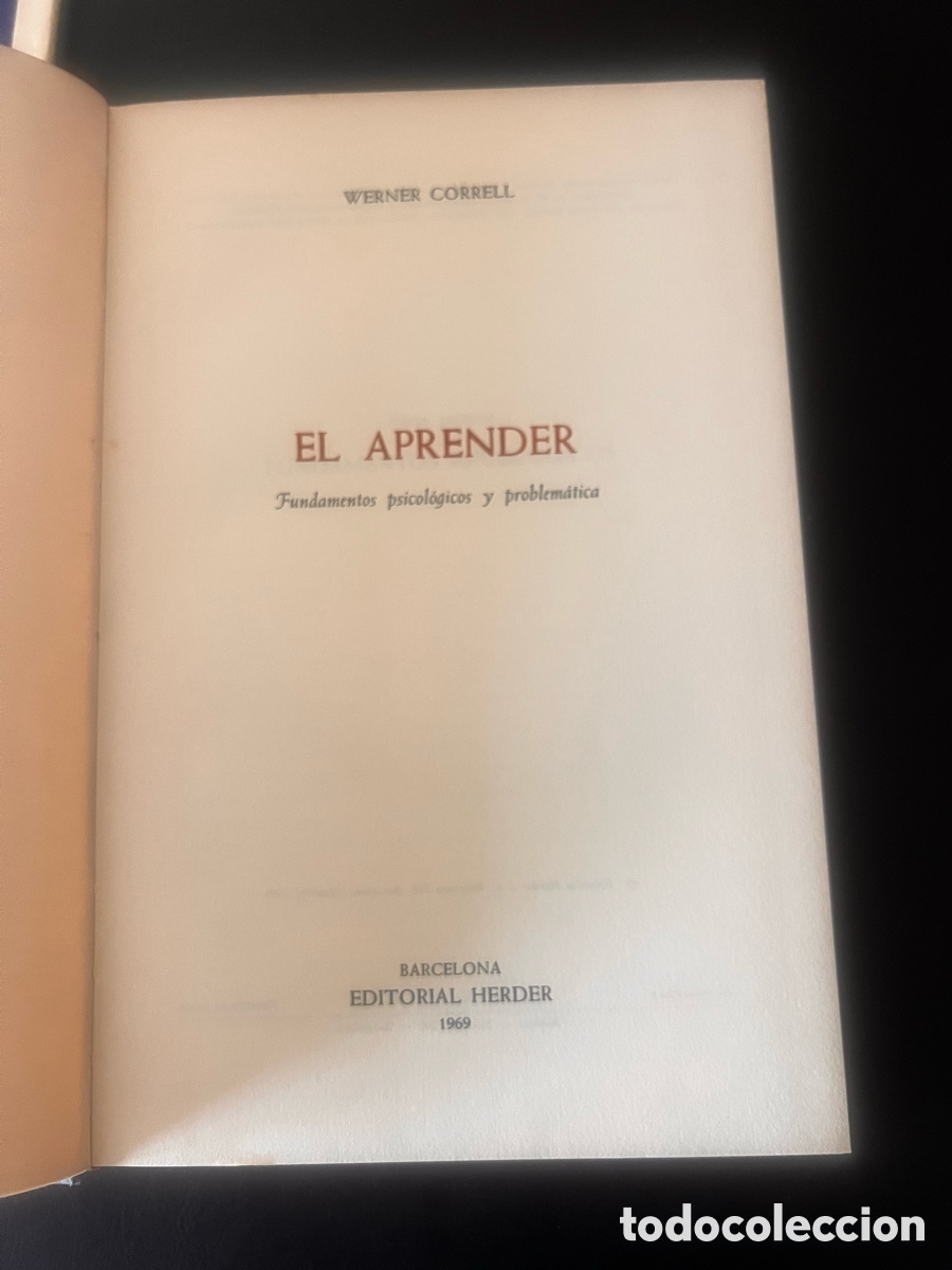Libros de segunda mano: El aprender. Werner Correll. Ed. Herder - Foto 4