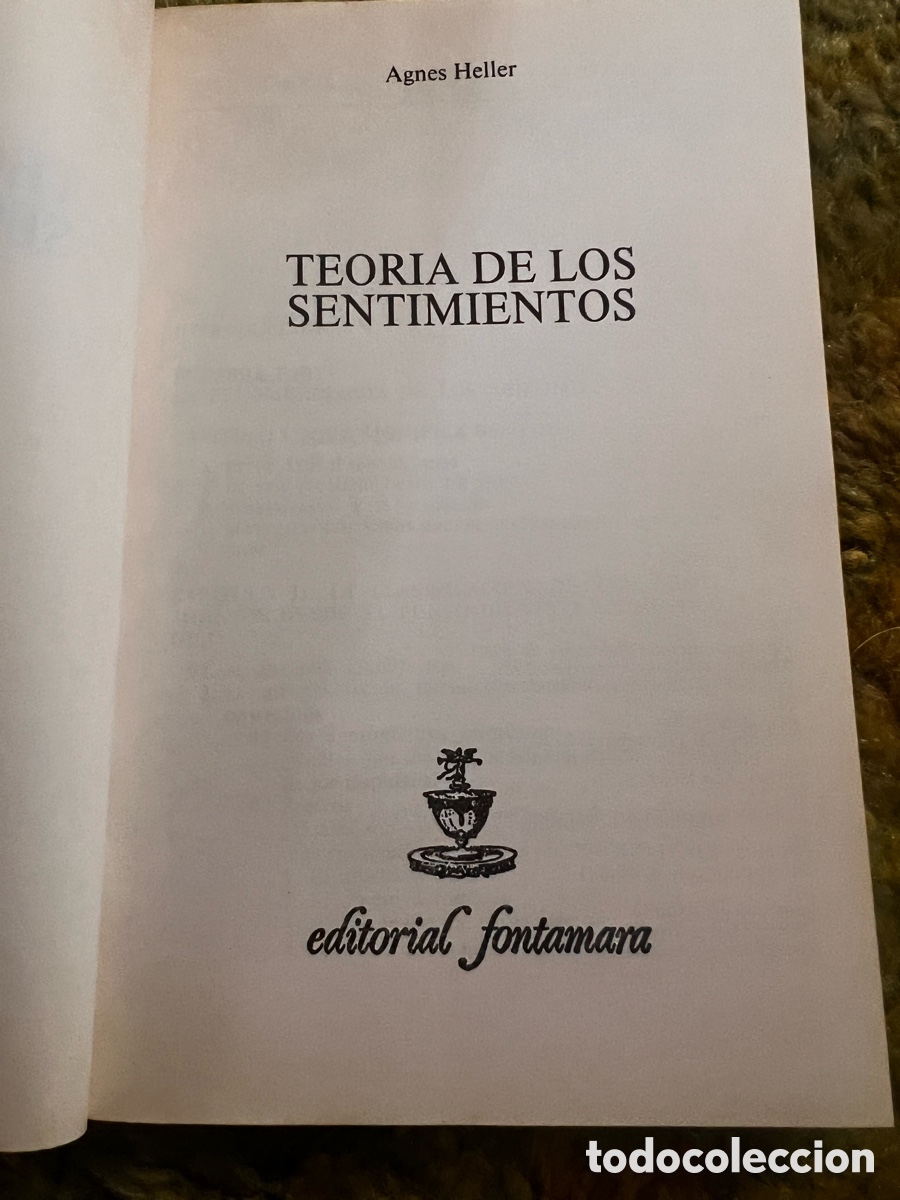 Libros de segunda mano: Teor&iacute;a de los sentimientos. Agnes Heller. - Foto 3
