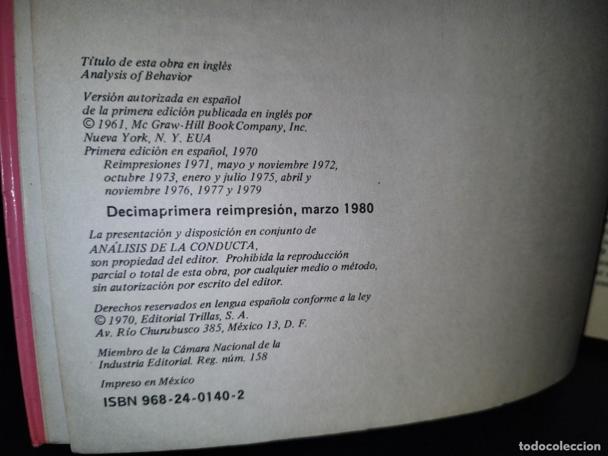Libros de segunda mano: 204- AN&Aacute;LISIS DE LA CONDUCTA. TEXTO PROGRAMADO - J. G. HOLLAND - Foto 4