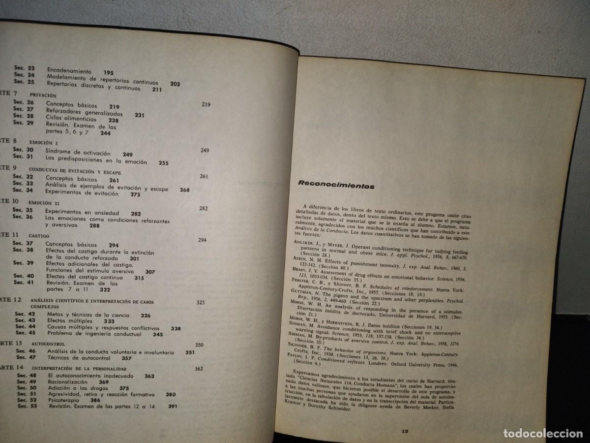 Libros de segunda mano: 204- AN&Aacute;LISIS DE LA CONDUCTA. TEXTO PROGRAMADO - J. G. HOLLAND - Foto 6