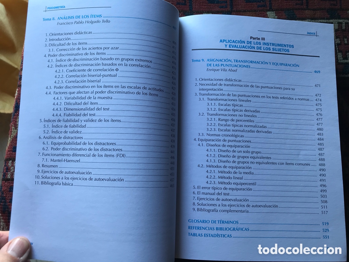 Libros de segunda mano: Psicometr&iacute;a. UNED. Sanz y Torres. - Foto 9