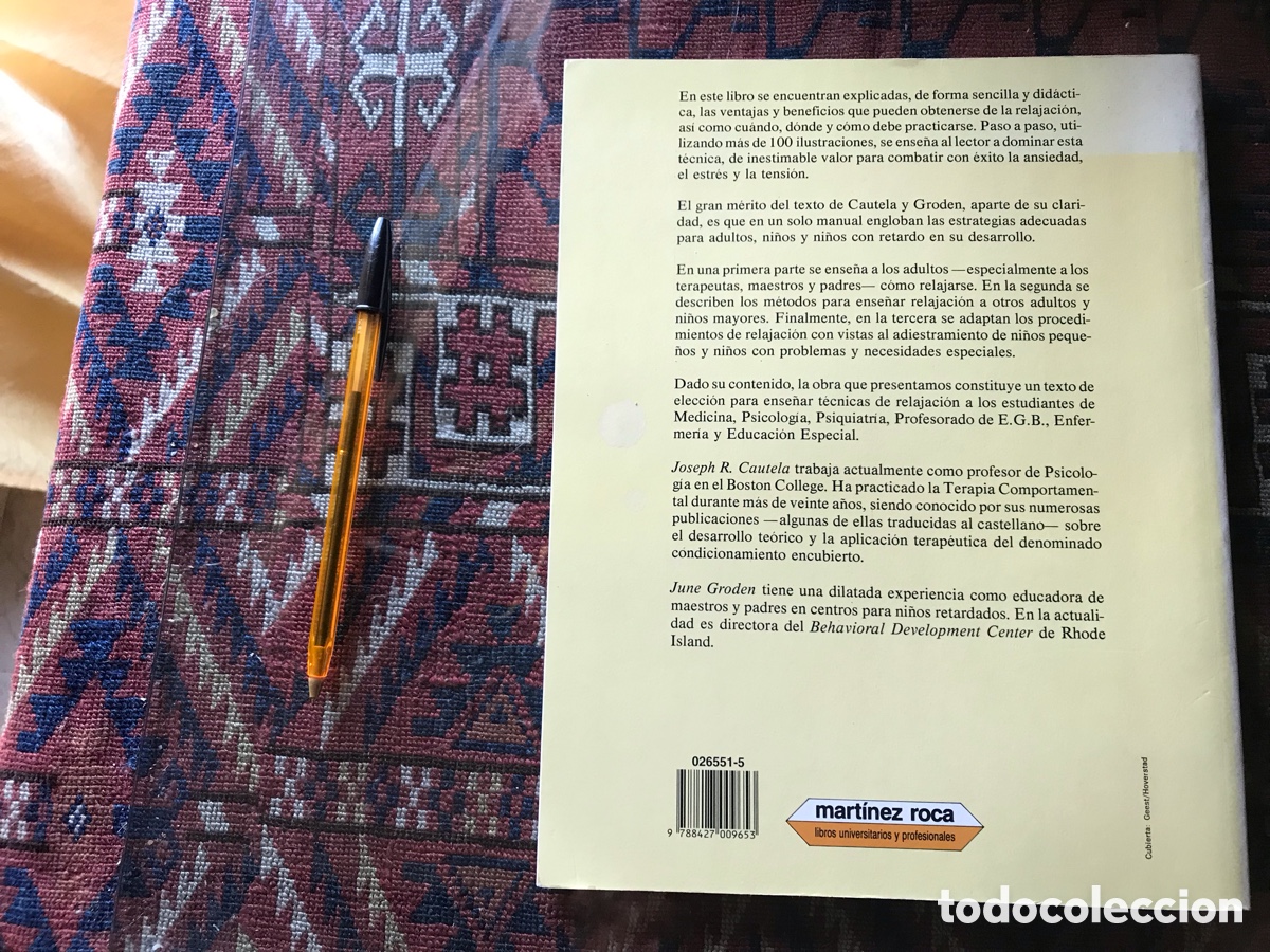 Libros de segunda mano: T&eacute;cnicas de relajaci&oacute;n. Mart&iacute;nez Roca - Foto 3