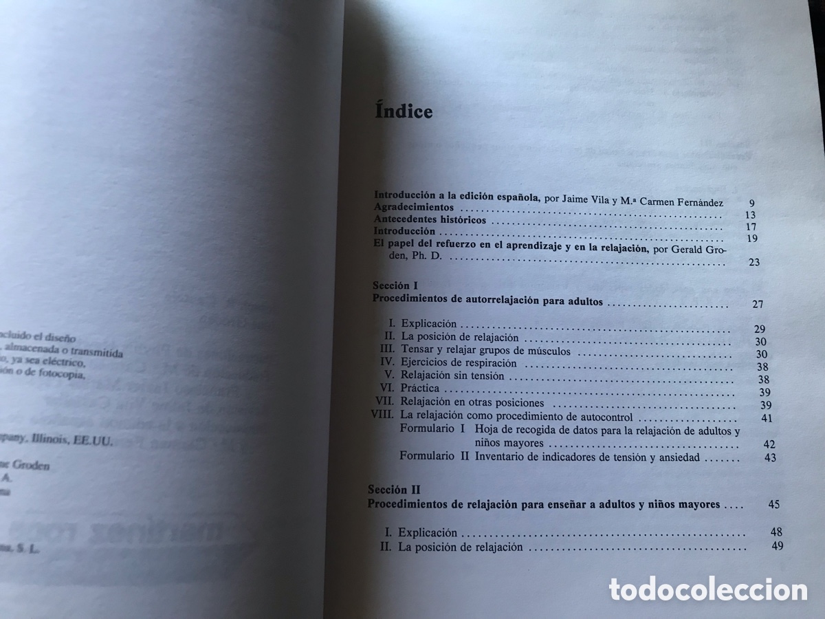 Libros de segunda mano: T&eacute;cnicas de relajaci&oacute;n. Mart&iacute;nez Roca - Foto 5